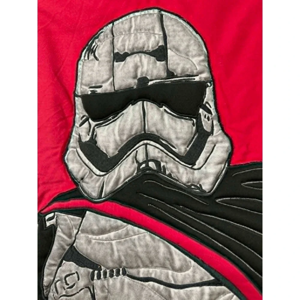 Pottery‎ Barn Kids Star Wars Captain Phasma Pillow Sham Red 20x20 Square Quilted